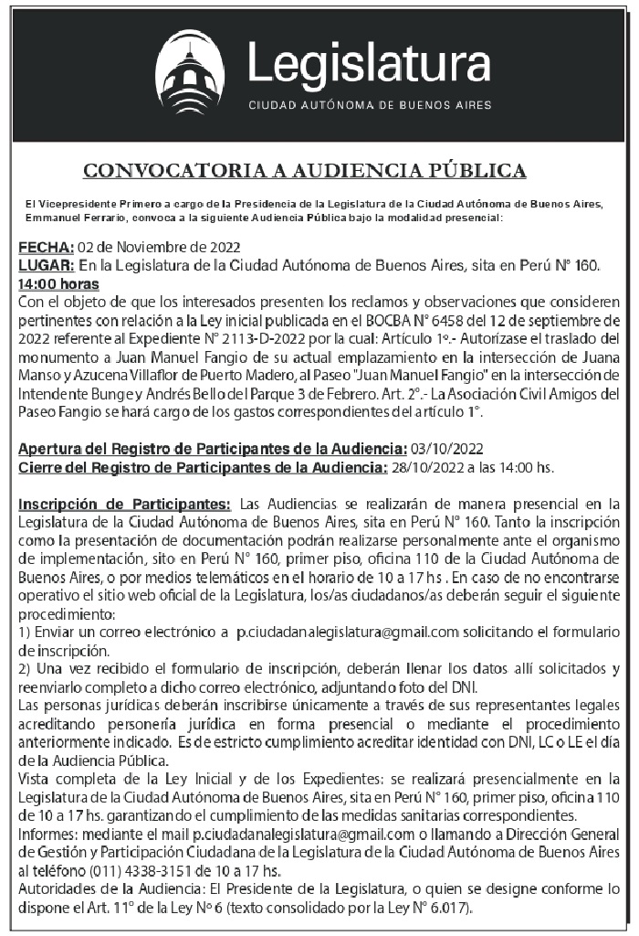 AUDIENCIA PUBLICA